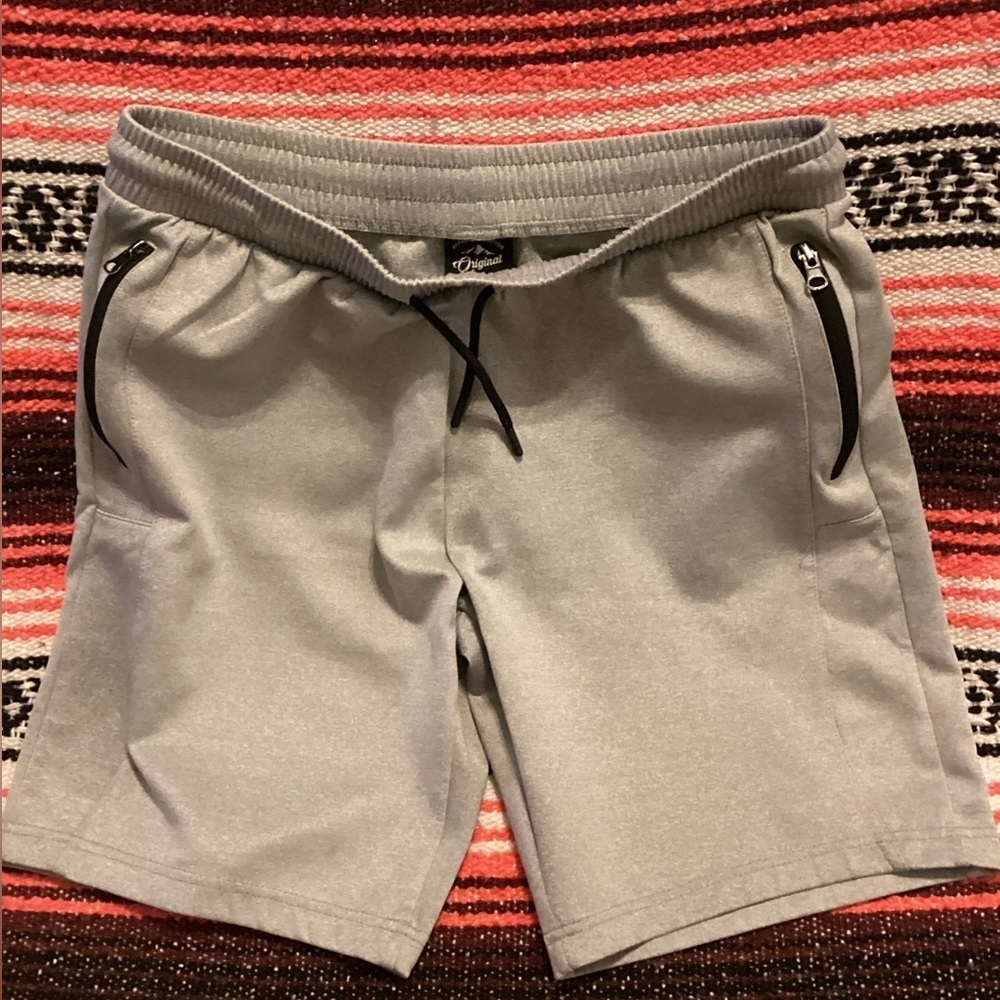 ORIGINAL DELUXE SUPPLY  Athletic Shorts Zip Pockets Size X-Large Gray